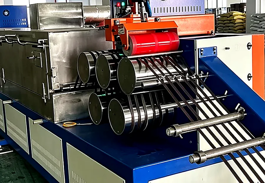 Packaging material production line