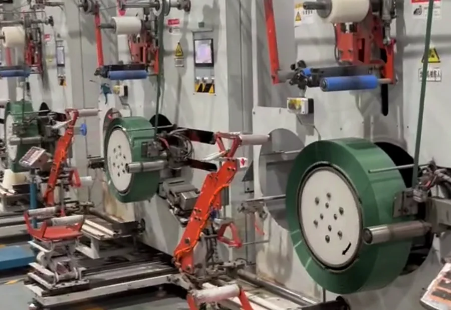 Packaging material production line